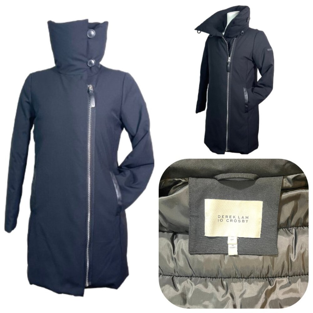 Oversized Derek Lam $650 Down Black Puffer Parka S/P - Picture 1 of 13